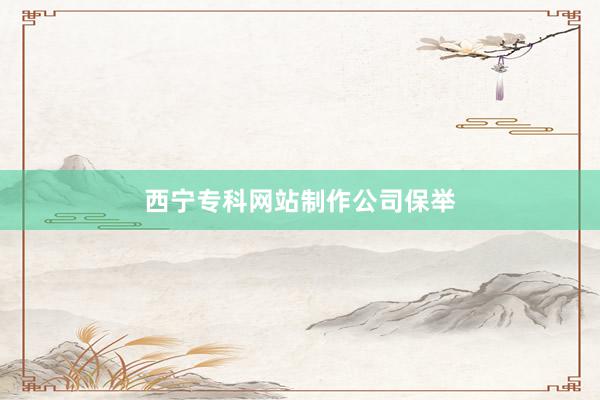西宁专科网站制作公司保举